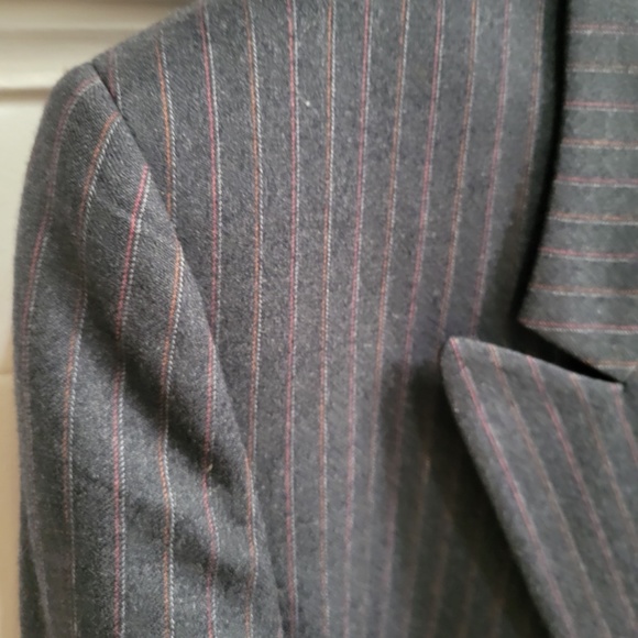 Classic Charcoal Grey Pinstripe Blazer - Picture 3 of 3